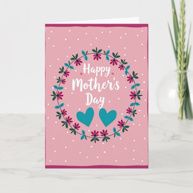 Teal Hearts Day Card (Front)