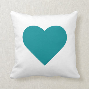 Teal Herat Minimalist Throw Pillow