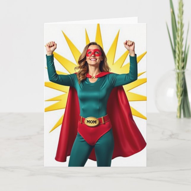 Teal Hero Mothers Day Card (Front)