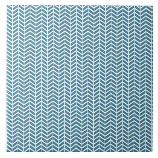 Teal Herringbone Ceramic Tile | Zazzle.com