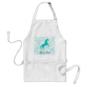 Teal Horse Adult Apron