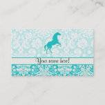 Teal Horse Business Card at Zazzle