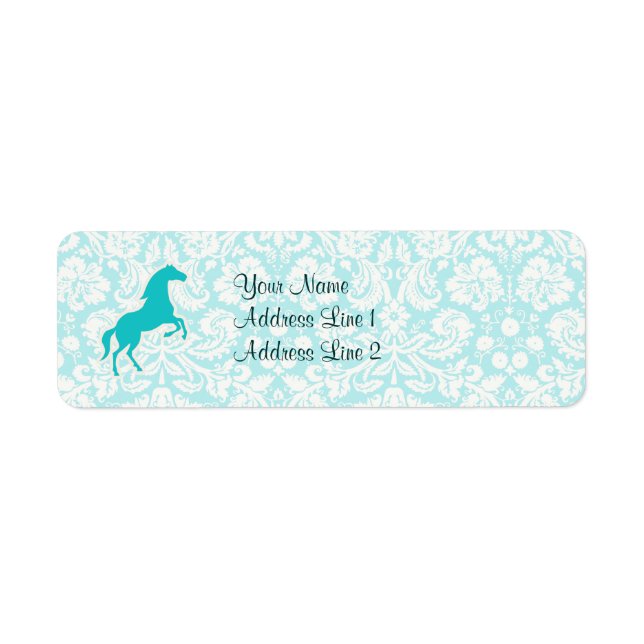 Teal Horse Label (Front)