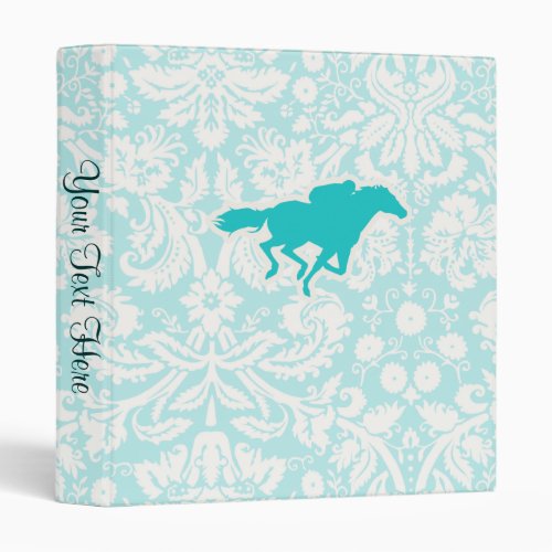 Teal Horse Racing Binder