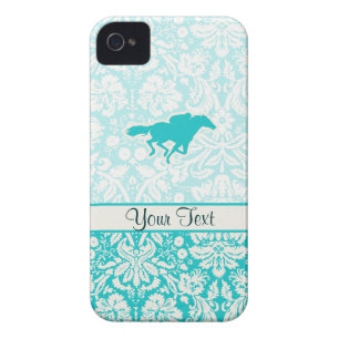 Teal Horse Racing iPhone 4 Case-Mate Case