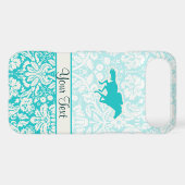 Teal Horse Racing Case-Mate iPhone Case (Back (Horizontal))
