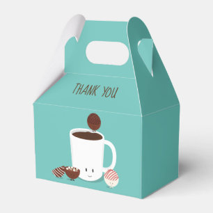 Teal Hot Chocolate Bomb Party Favor Boxes