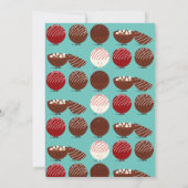 Teal Hot Chocolate Bomb Party Invitation (Back)