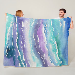 Teal Icicles Fleece Blanket