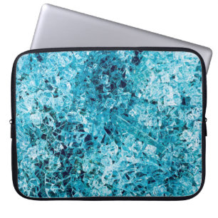 Teal illustration laptop sleeve