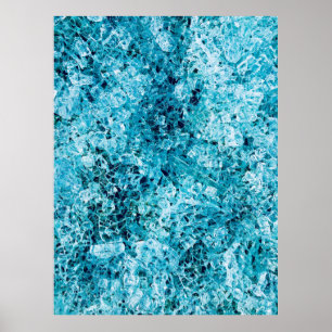 Teal illustration poster