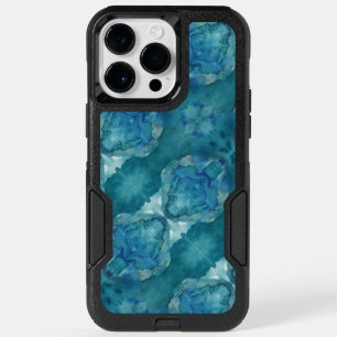 Teal Indigo Abstract Boho OtterBox iPhone 14 Pro Max Case