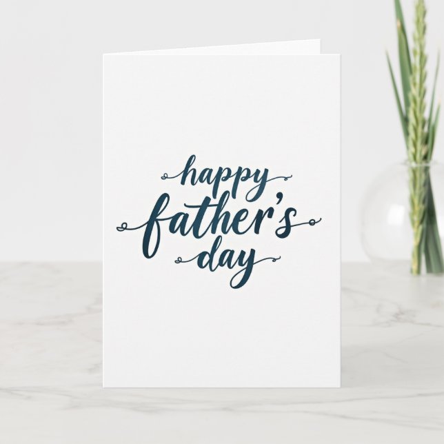 Teal Inscription Fathers Day Card (Front)