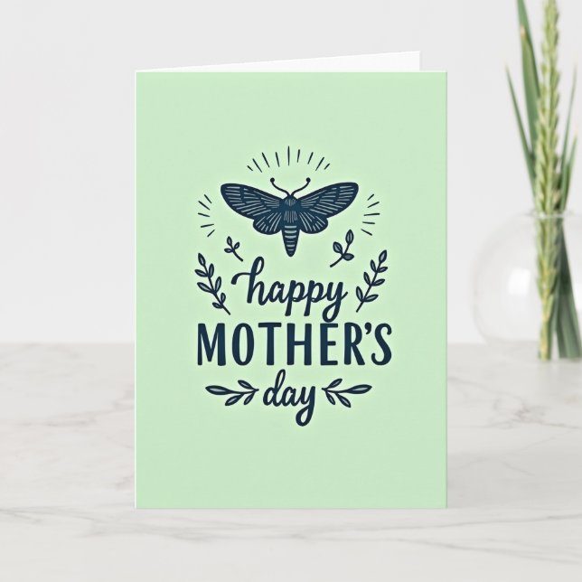 Teal Insect Mothers Day Art Card (Front)