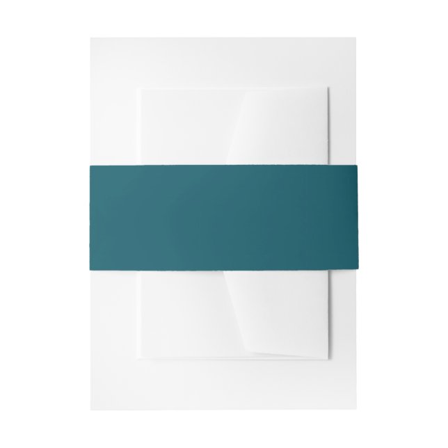 Teal Invitation Belly Band (Front Example)