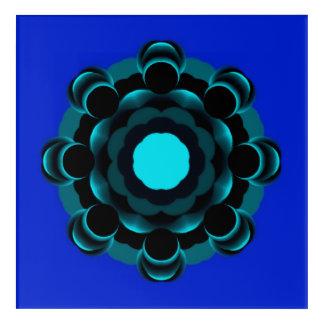 Teal-ish Mandala Design ~ 7.25.24.2 Acrylic Print