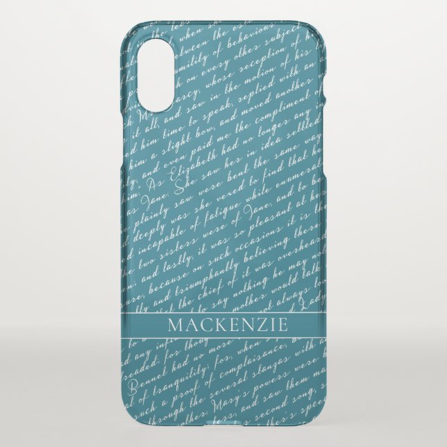 Teal Jane Austen Pride Prejudice Netherfield Ball Uncommon iPhone Case (Back)