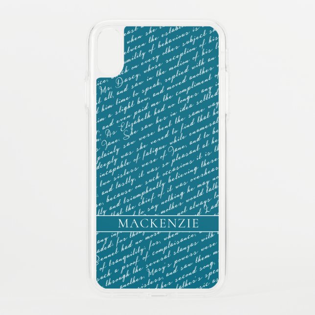 Teal Jane Austen Pride Prejudice Netherfield Ball Uncommon iPhone Case (Back)
