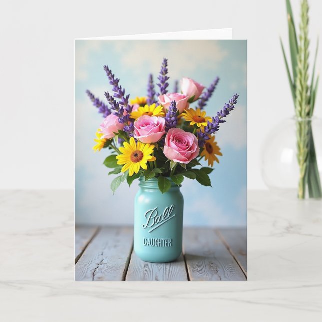 Teal Jar Sweet Mothers Day Card (Front)