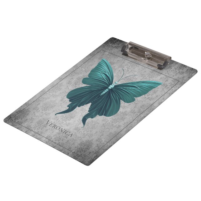 Teal Jeweled Dragonfly Clipboard (Angled)