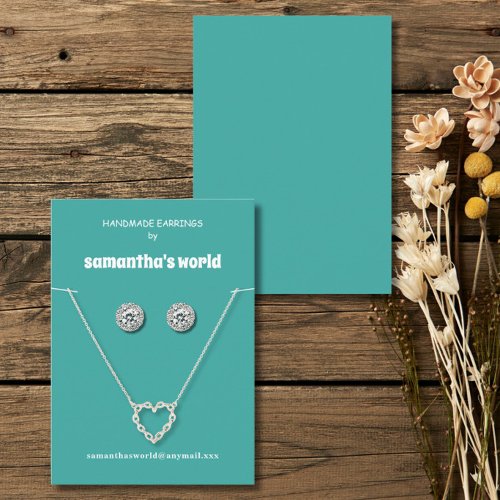 Teal Jewelry Display  Business Card