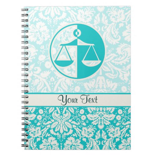 Teal Justice Scales Notebook