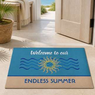 Teal & Khaki | Endless Summer Welcome Doormat