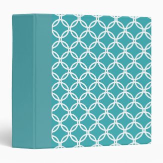 Teal Lace Circles Binder