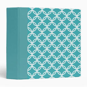 Teal Lace Circles Binder