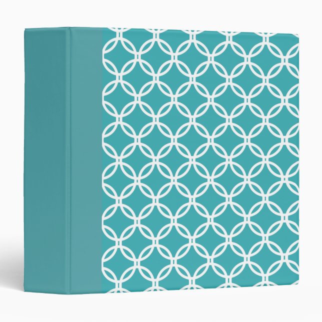 Teal Lace Circles Binder (Front/Spine)
