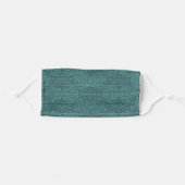 Teal Lace Texture Adult Cloth Face Mask (Front, Folded)