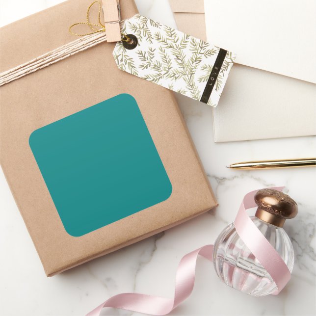 Teal Large Square Sticker (Gifting)