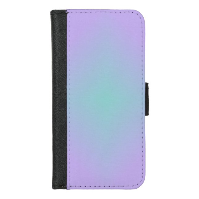 Teal Lavender Glow iPhone Wallet Case (Front)