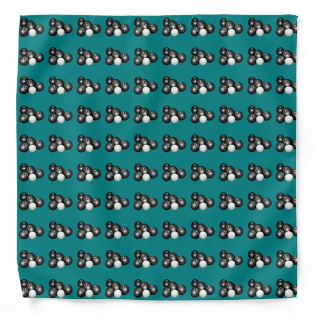 Teal Lawn Bowls, Bandana (Front)
