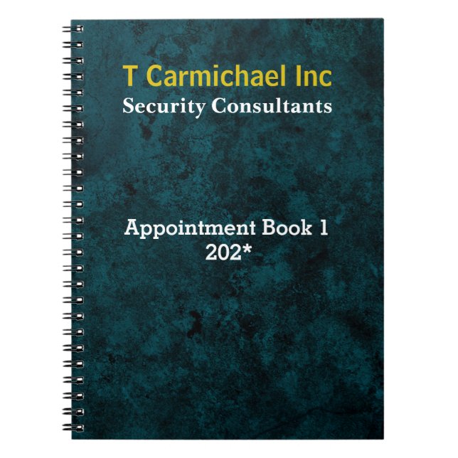 Teal Leather Effect Notebook (Front)