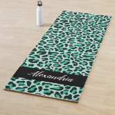 Leopard Print, Zebra Print, Green, Monogram Yoga Mat