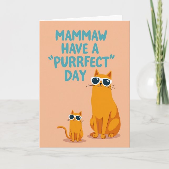 Teal Lettered Mothers Day Card (Front)