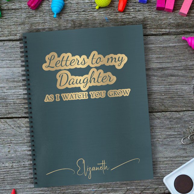 Teal Letters to My Daughter Keepsake Memory Notebook (Creator Uploaded)