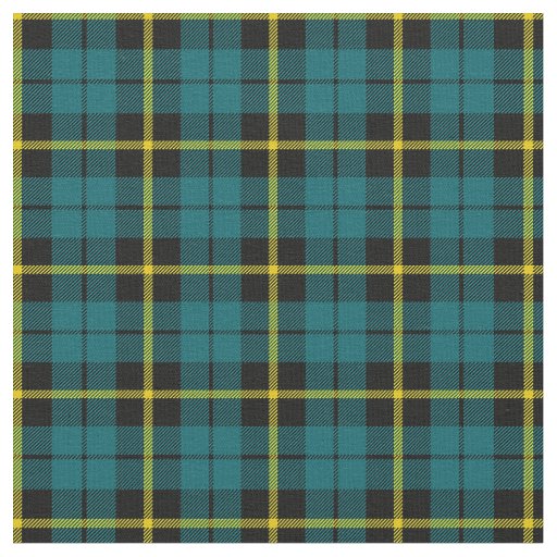 Teal light blue aqua yellow stripe plaid print2 fabric