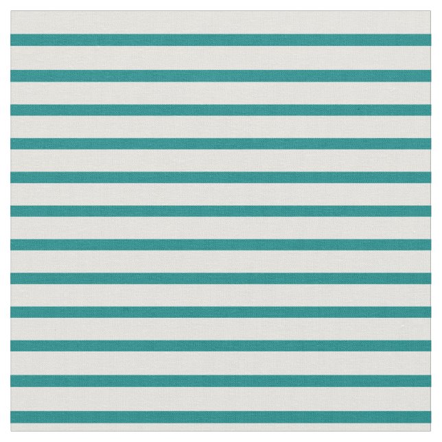 Teal & Light Cyan Colored Lined Pattern Fabric (Close Up)