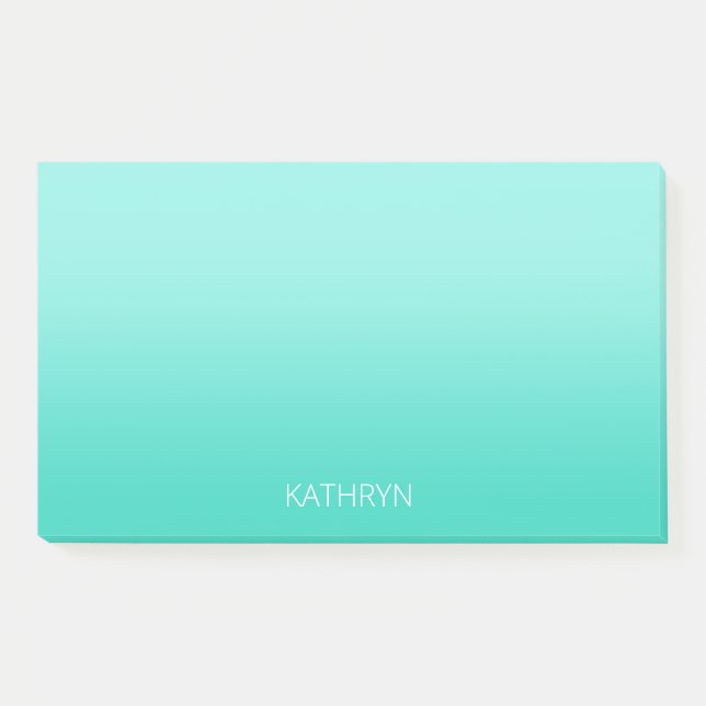 teal light fresh graduated levels post-it notes (Front)