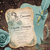 Teal Light Sage Seafoam Gold Princess Birthday