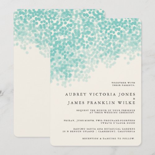 Teal Light Shower | Wedding Invitations
