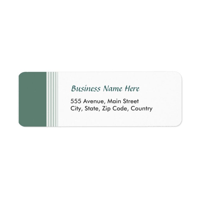 Teal Lined Label (Front)