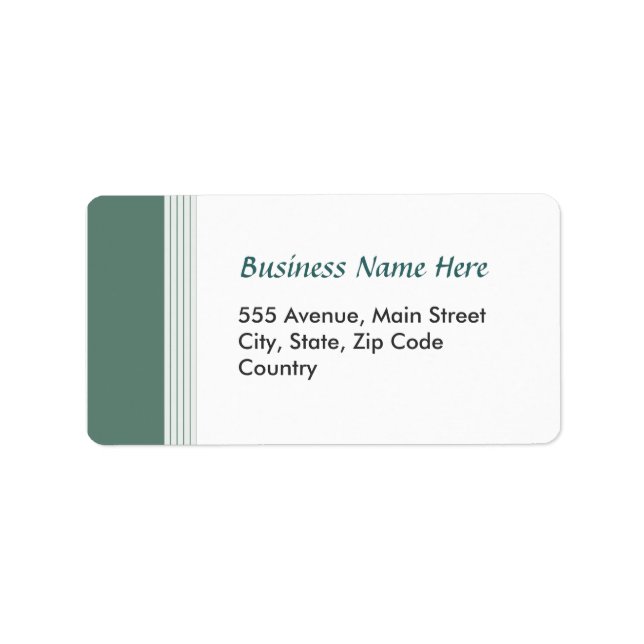 Teal Lined Label (Front)