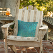 Teal Liquid Color Flow Pillow 16x16 (Chair)