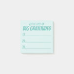 Teal Little List Of Big Gratitude Post-it Notes