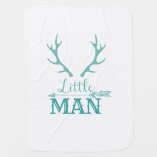Teal Little Man Blanket
