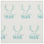 Teal Little Man Fabric
