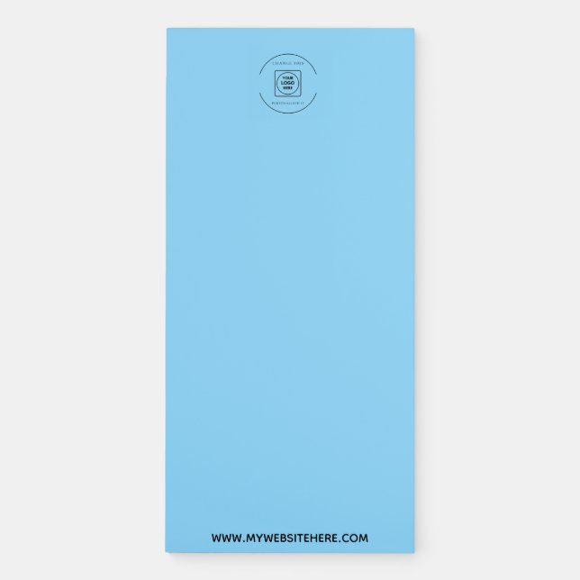 Teal Logo Website Magnetic Branding Notepad (Front)